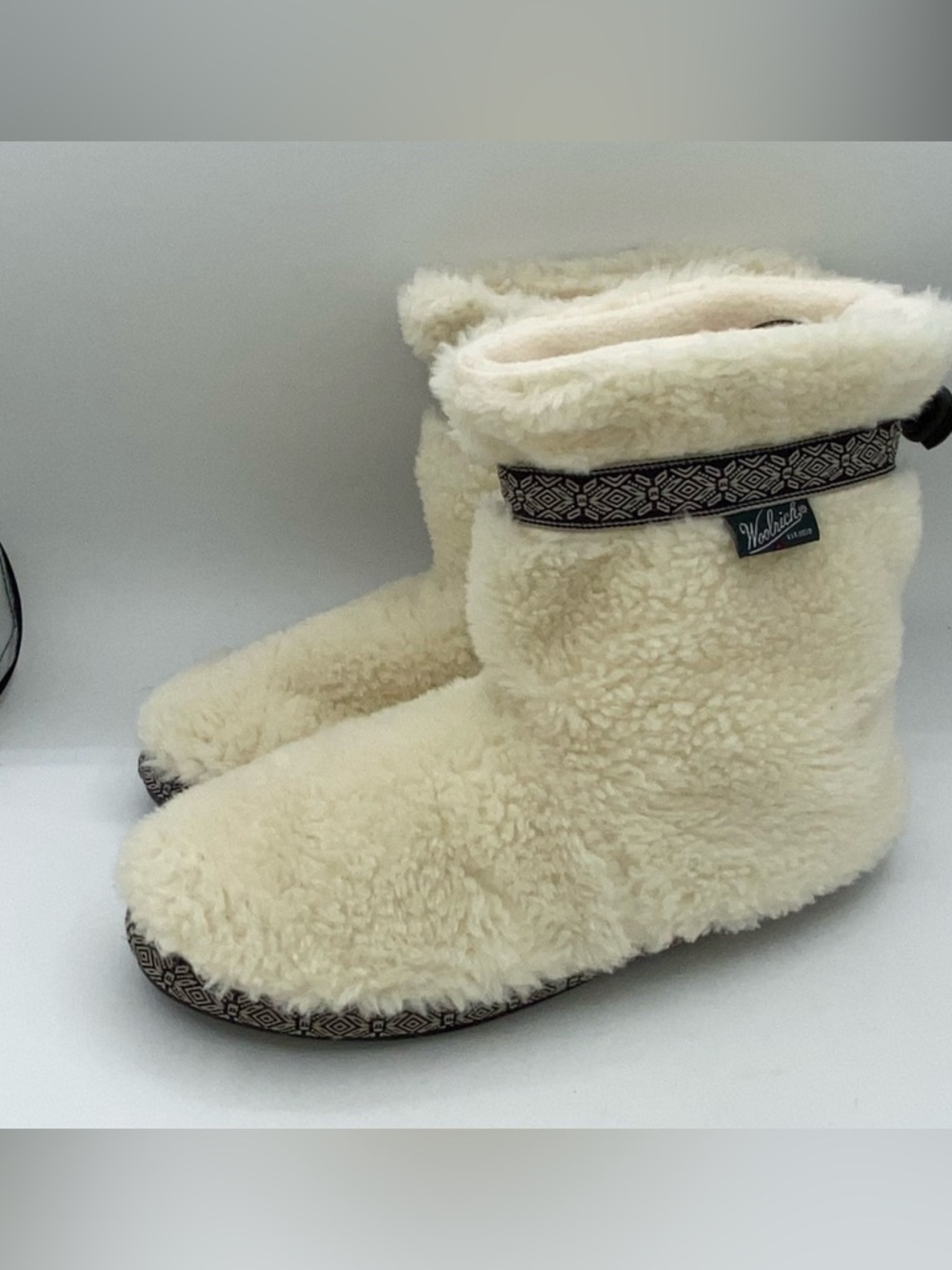 Woolrich Women's Whitecap Fleece Slipper Boot Sz 10 Sherpa Great Condition AA20